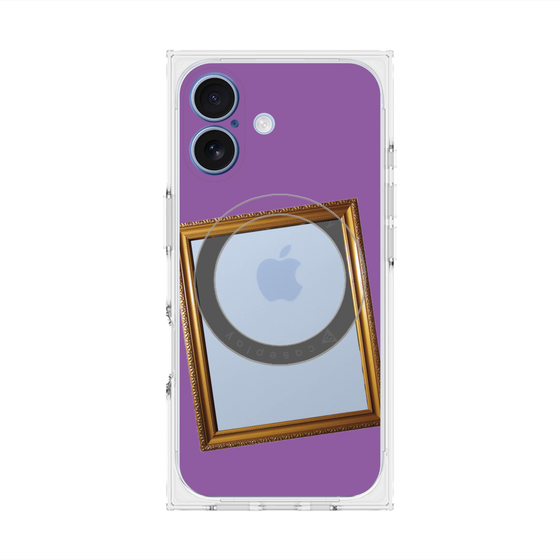 プレミアムスクエアケース with MagSafe［ Photo Frame - Purple ］