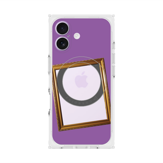 プレミアムスクエアケース with MagSafe［ Photo Frame - Purple ］
