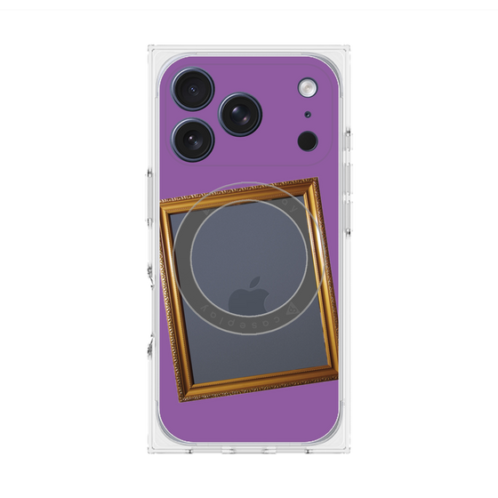プレミアムスクエアケース with MagSafe［ Photo Frame - Purple ］