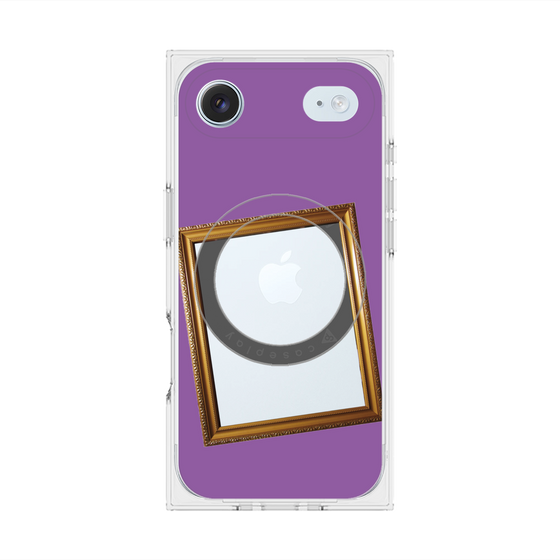 プレミアムスクエアケース with MagSafe［ Photo Frame - Purple ］