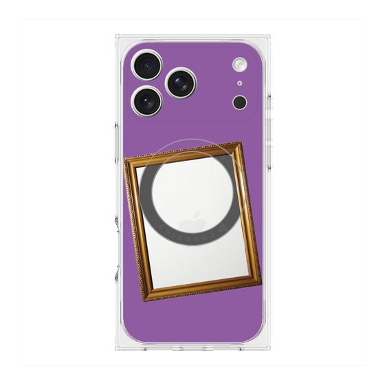 プレミアムスクエアケース with MagSafe［ Photo Frame - Purple ］