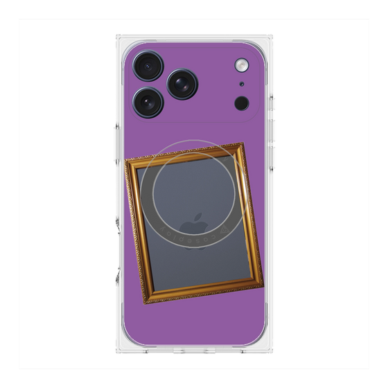 プレミアムスクエアケース with MagSafe［ Photo Frame - Purple ］