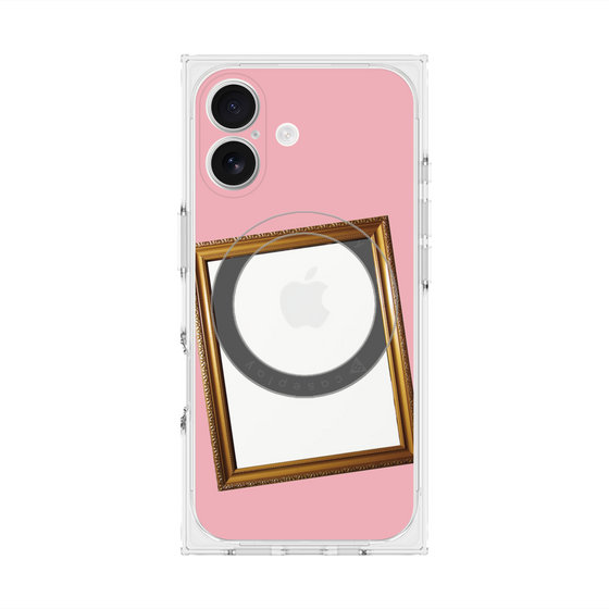プレミアムスクエアケース with MagSafe［ Photo Frame - Pink ］