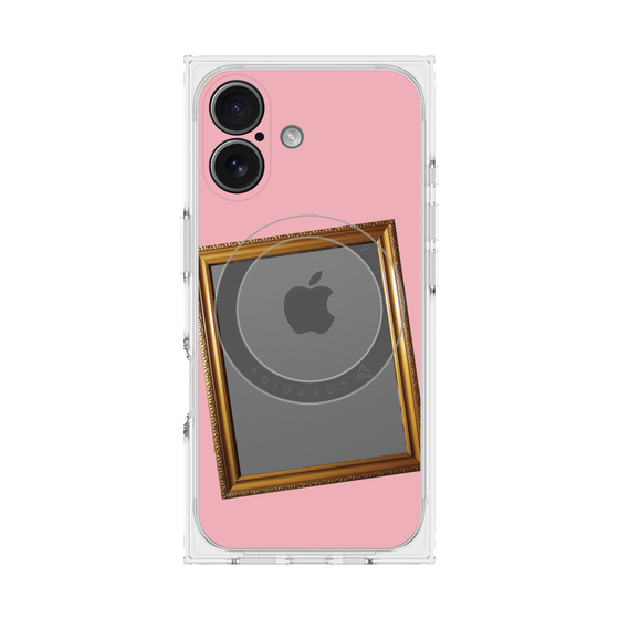 プレミアムスクエアケース with MagSafe［ Photo Frame - Pink ］