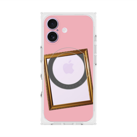 プレミアムスクエアケース with MagSafe［ Photo Frame - Pink ］