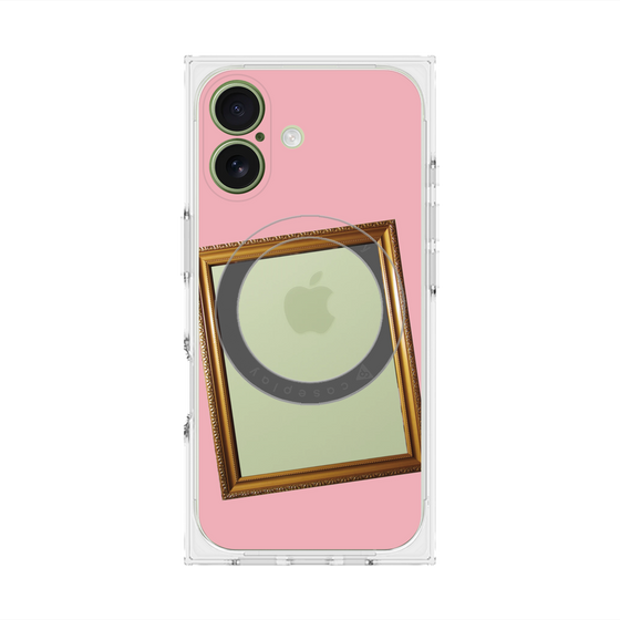 プレミアムスクエアケース with MagSafe［ Photo Frame - Pink ］