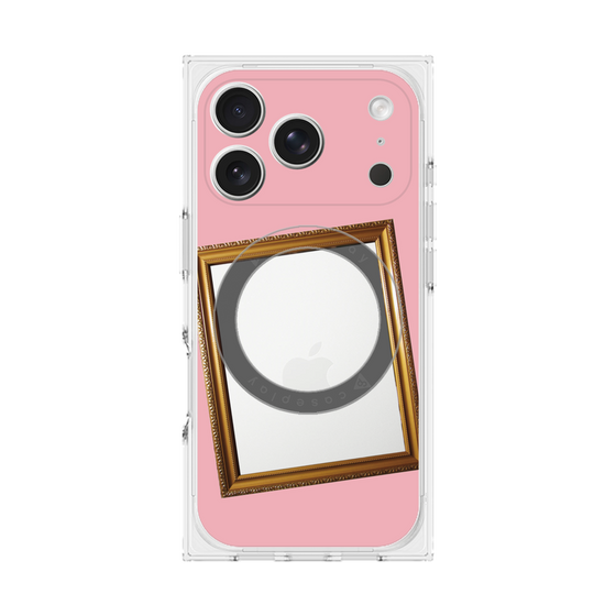プレミアムスクエアケース with MagSafe［ Photo Frame - Pink ］
