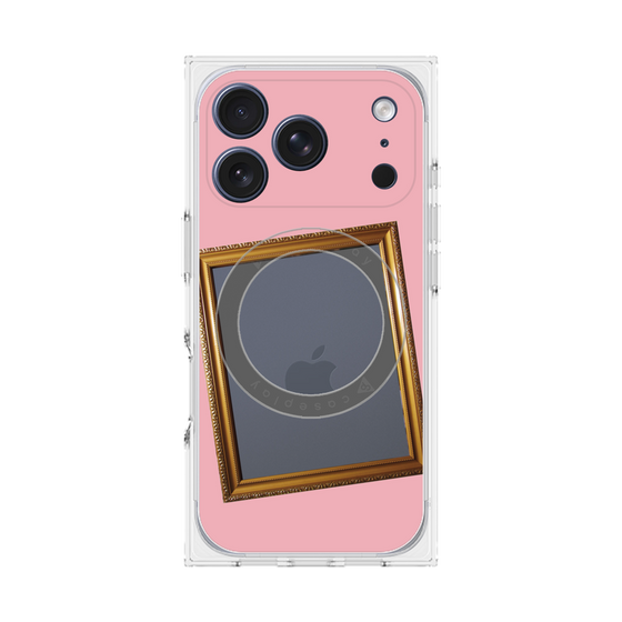 プレミアムスクエアケース with MagSafe［ Photo Frame - Pink ］