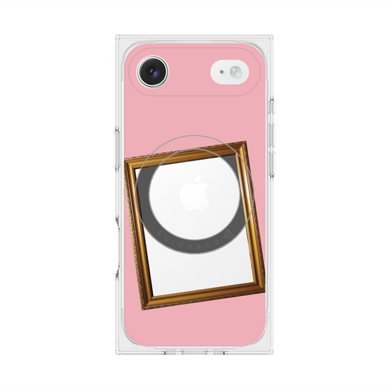 プレミアムスクエアケース with MagSafe［ Photo Frame - Pink ］