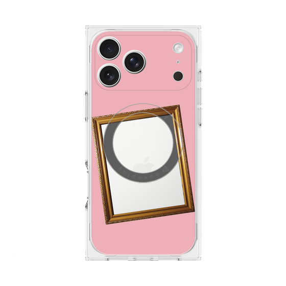 プレミアムスクエアケース with MagSafe［ Photo Frame - Pink ］