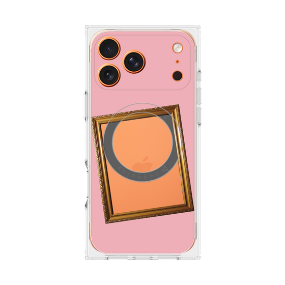 プレミアムスクエアケース with MagSafe［ Photo Frame - Pink ］