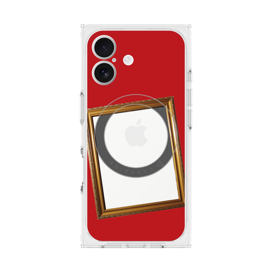 プレミアムスクエアケース with MagSafe［ Photo Frame - Red ］