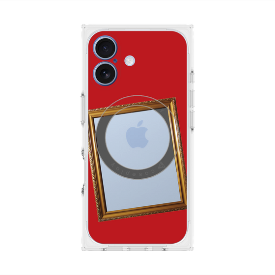 プレミアムスクエアケース with MagSafe［ Photo Frame - Red ］