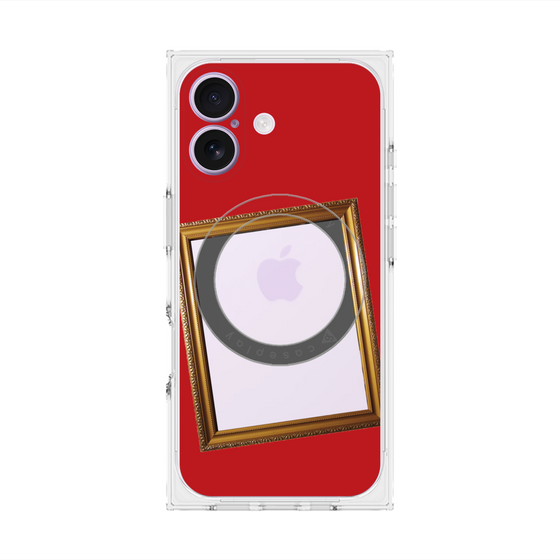 プレミアムスクエアケース with MagSafe［ Photo Frame - Red ］