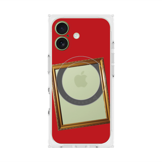 プレミアムスクエアケース with MagSafe［ Photo Frame - Red ］