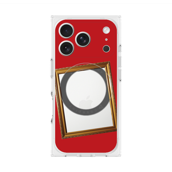 プレミアムスクエアケース with MagSafe［ Photo Frame - Red ］
