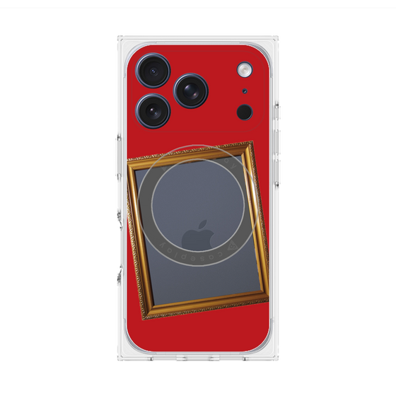 プレミアムスクエアケース with MagSafe［ Photo Frame - Red ］