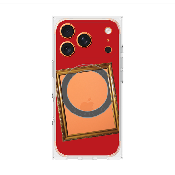 プレミアムスクエアケース with MagSafe［ Photo Frame - Red ］