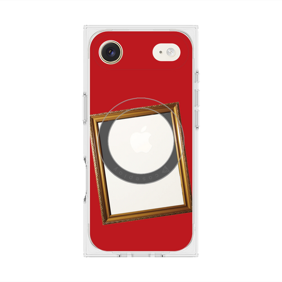 プレミアムスクエアケース with MagSafe［ Photo Frame - Red ］