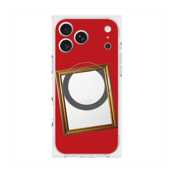 プレミアムスクエアケース with MagSafe［ Photo Frame - Red ］