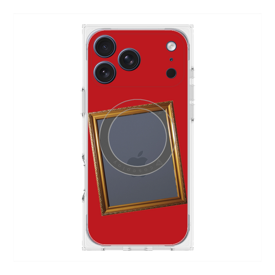 プレミアムスクエアケース with MagSafe［ Photo Frame - Red ］