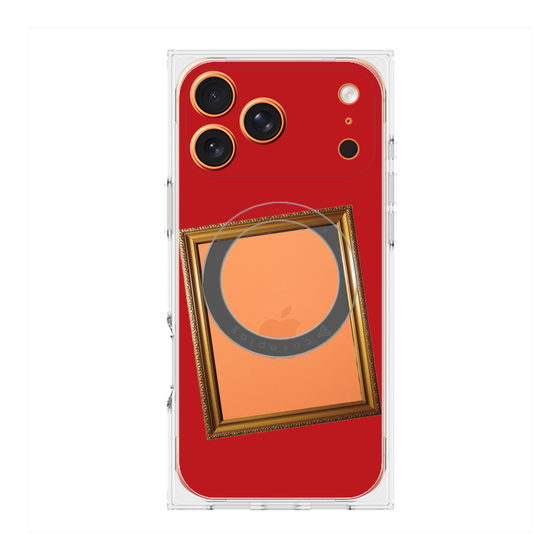 プレミアムスクエアケース with MagSafe［ Photo Frame - Red ］