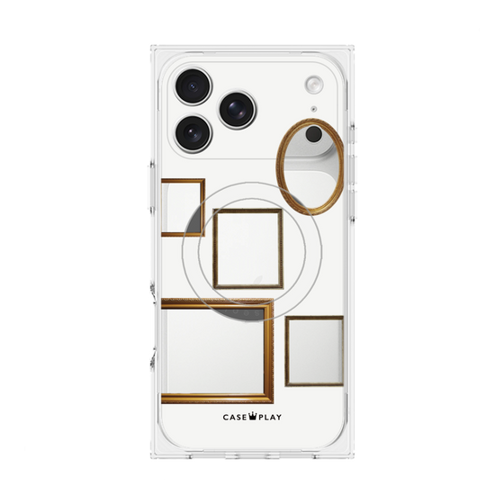 プレミアムスクエアケース with MagSafe［ Photo Frames - White ］