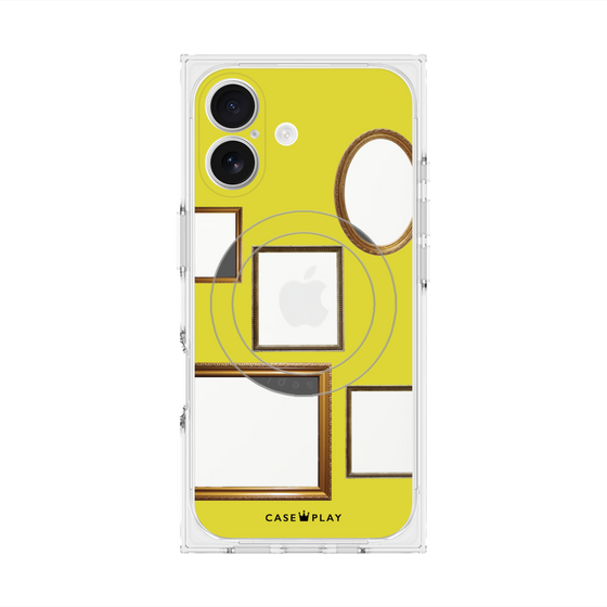 プレミアムスクエアケース with MagSafe［ Photo Frames - Yellow ］
