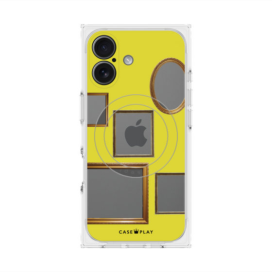 プレミアムスクエアケース with MagSafe［ Photo Frames - Yellow ］