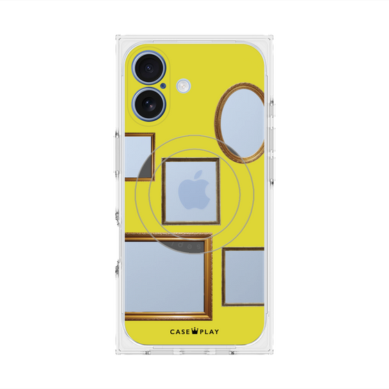 プレミアムスクエアケース with MagSafe［ Photo Frames - Yellow ］