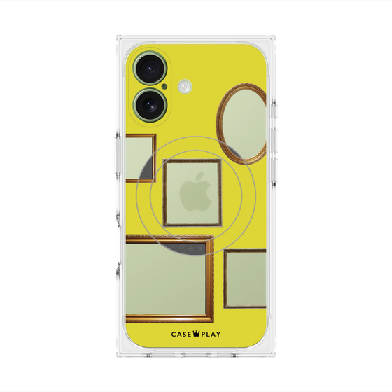 プレミアムスクエアケース with MagSafe［ Photo Frames - Yellow ］