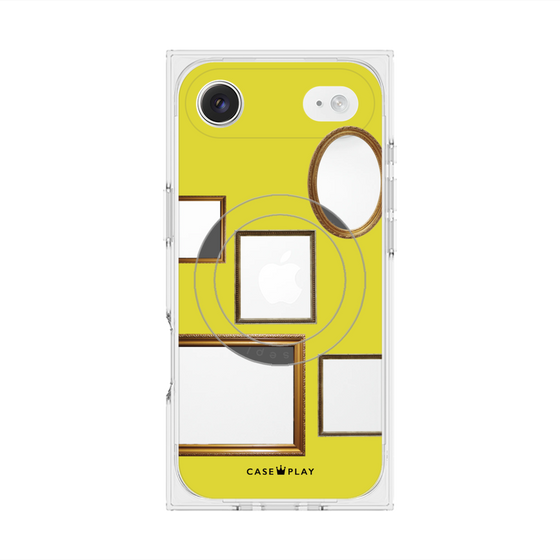 プレミアムスクエアケース with MagSafe［ Photo Frames - Yellow ］