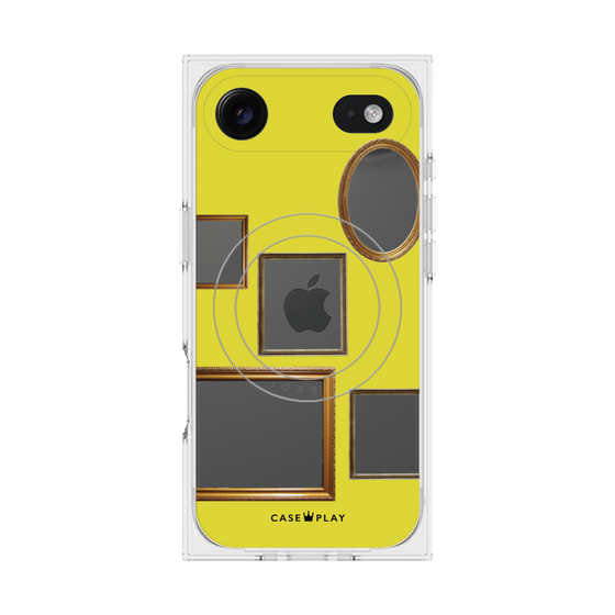 プレミアムスクエアケース with MagSafe［ Photo Frames - Yellow ］