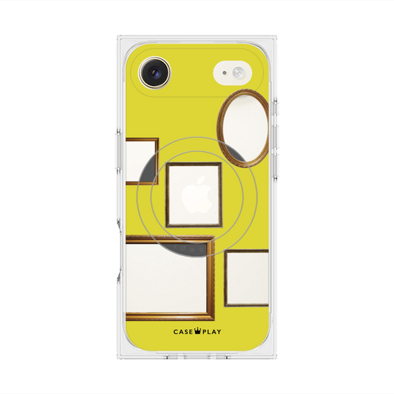プレミアムスクエアケース with MagSafe［ Photo Frames - Yellow ］