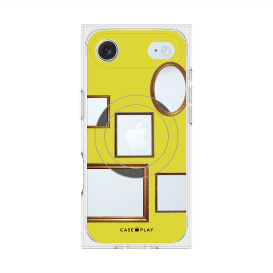 プレミアムスクエアケース with MagSafe［ Photo Frames - Yellow ］