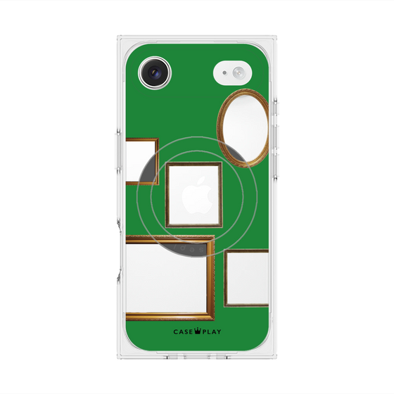 プレミアムスクエアケース with MagSafe［ Photo Frames - Green ］