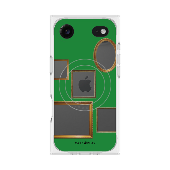 プレミアムスクエアケース with MagSafe［ Photo Frames - Green ］