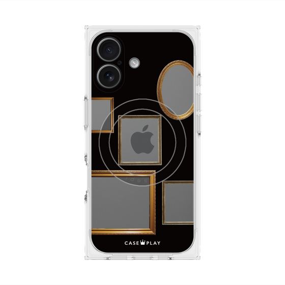 プレミアムスクエアケース with MagSafe［ Photo Frames - Black ］