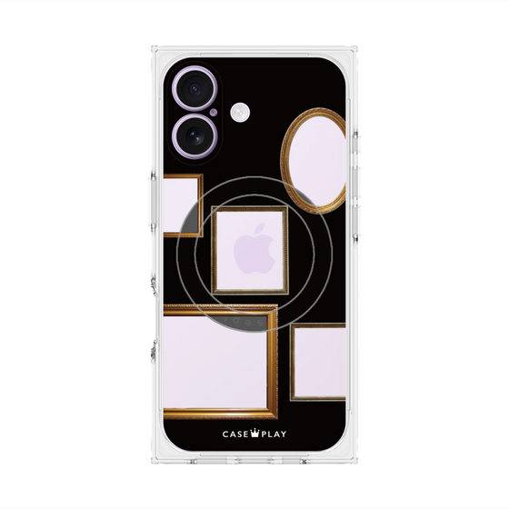 プレミアムスクエアケース with MagSafe［ Photo Frames - Black ］