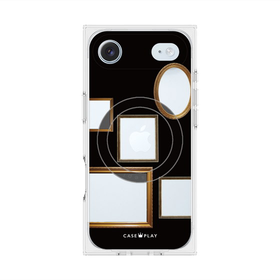 プレミアムスクエアケース with MagSafe［ Photo Frames - Black ］
