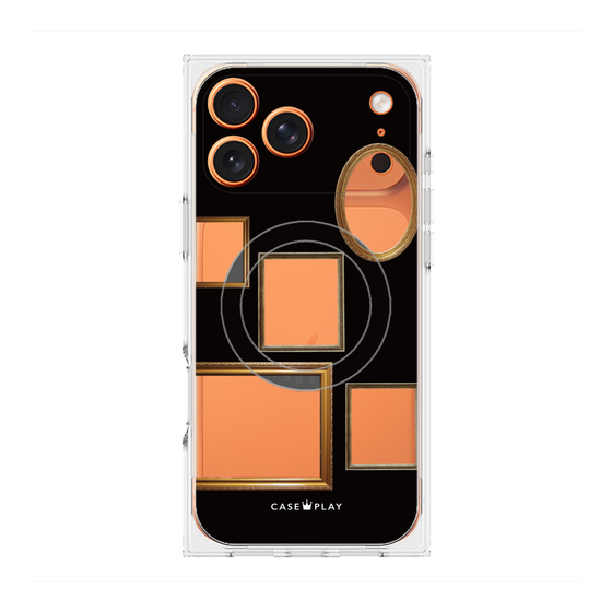 プレミアムスクエアケース with MagSafe［ Photo Frames - Black ］