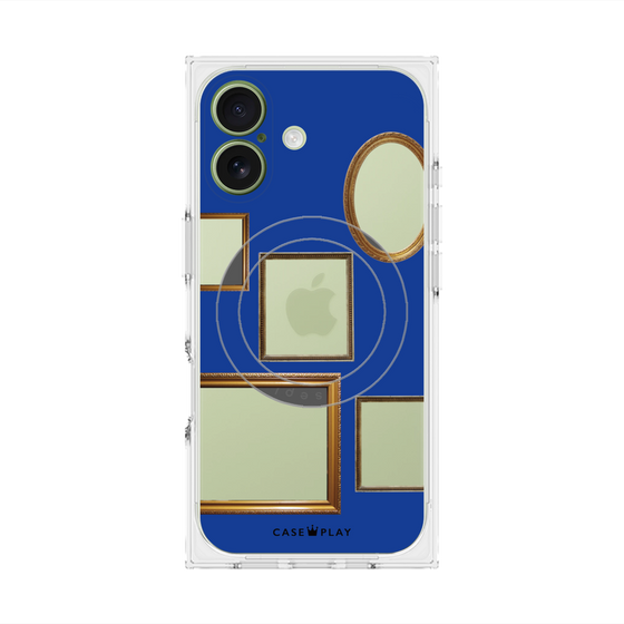 プレミアムスクエアケース with MagSafe［ Photo Frames - Blue ］