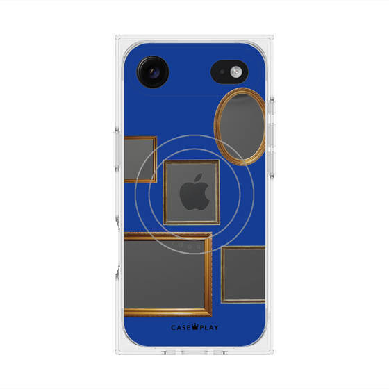 プレミアムスクエアケース with MagSafe［ Photo Frames - Blue ］
