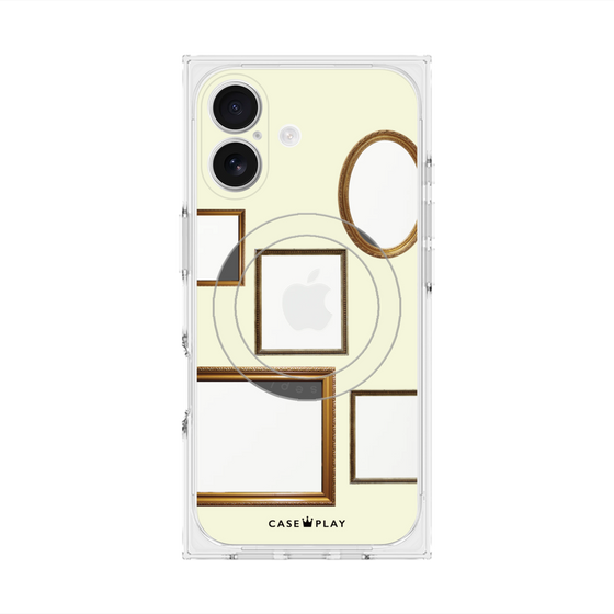 プレミアムスクエアケース with MagSafe［ Photo Frames - Ivory ］