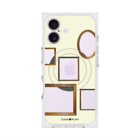 プレミアムスクエアケース with MagSafe［ Photo Frames - Ivory ］
