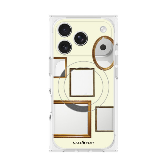 プレミアムスクエアケース with MagSafe［ Photo Frames - Ivory ］