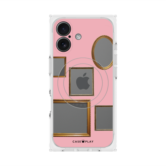 プレミアムスクエアケース with MagSafe［ Photo Frames - Pink ］