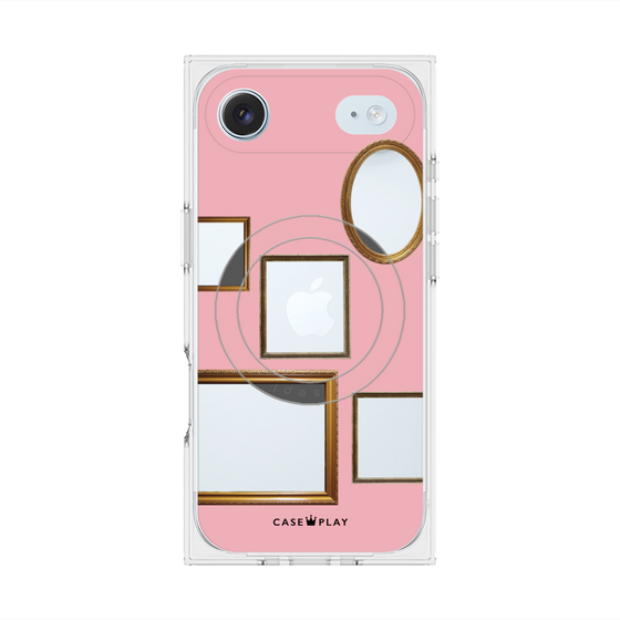 プレミアムスクエアケース with MagSafe［ Photo Frames - Pink ］