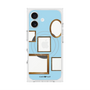 プレミアムスクエアケース with MagSafe［ Photo Frames - Light Blue ］