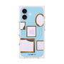 プレミアムスクエアケース with MagSafe［ Photo Frames - Light Blue ］